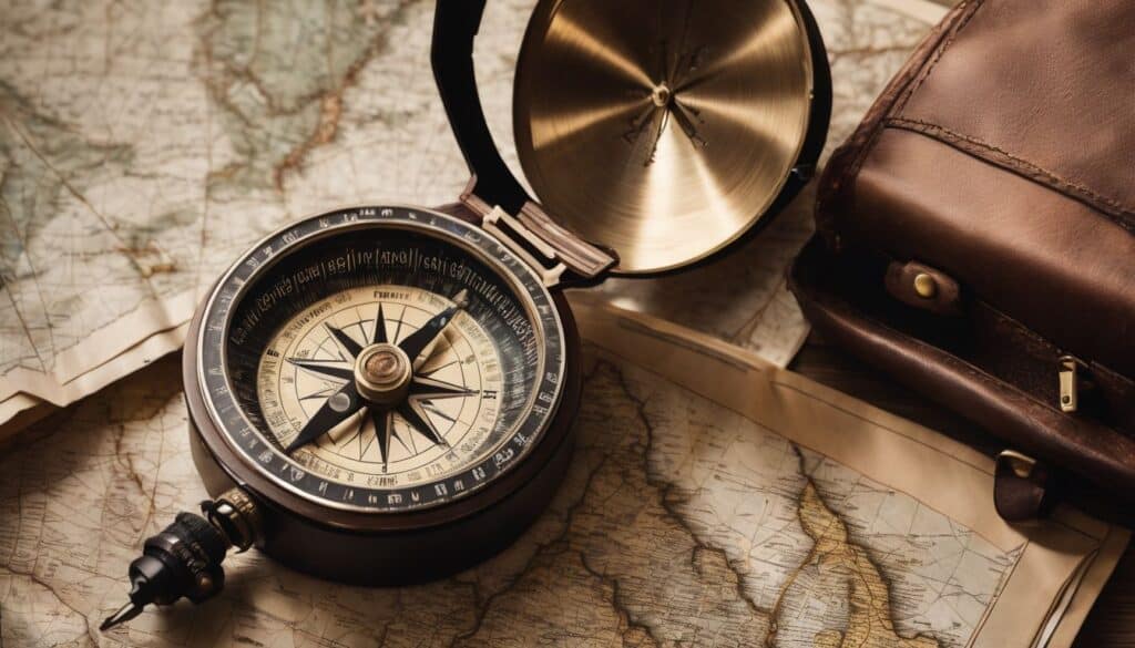 Consider a road trip or overland adventure. Photo of a compass laying on a map.